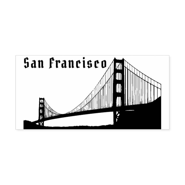 San Francisco Gummi-Briefmarke Gummistempel (Prägung)