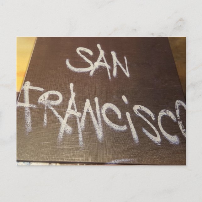 San Francisco handgemaltes Schild  Postkarte (Vorderseite)