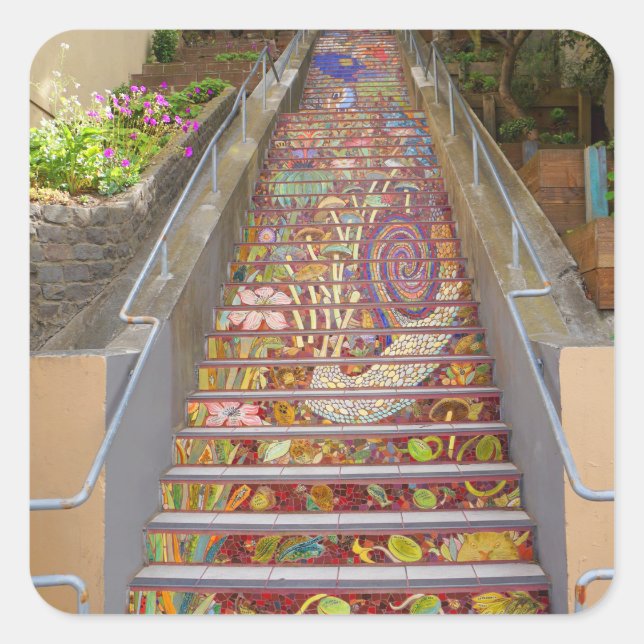 San Francisco Hidden Garden Steps #1 Stickers (Vorderseite)
