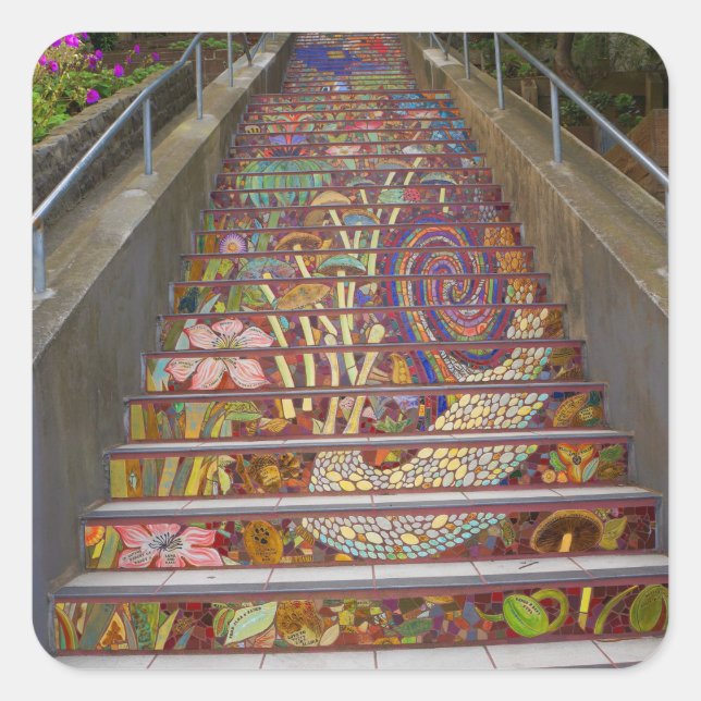 San Francisco Hidden Garden Steps #3 Stickers (Vorderseite)