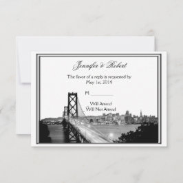 San Francisco Hochzeit in Urlaubsort Response Card RSVP Karte