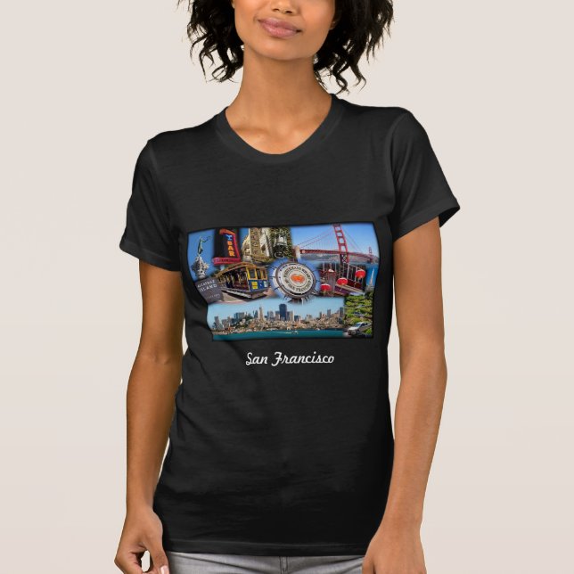 San Francisco Iconic Attraktionen T-Shirt (Vorderseite)