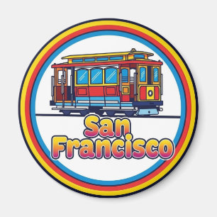 San Francisco Kabelwagen Kalifornien Magnet