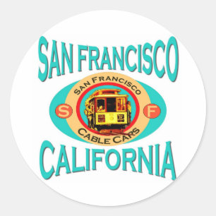 San Francisco Kalifornien Geschenk Runder Aufkleber