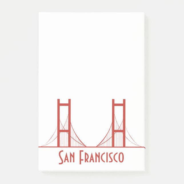 San Francisco Kalifornien Golden gate bridge Post-it Klebezettel (Vorderseite)