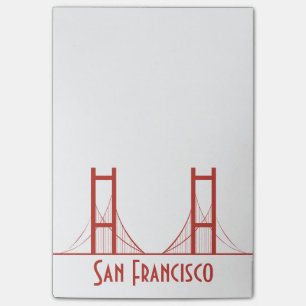 San Francisco Kalifornien Golden gate bridge Post-it Klebezettel