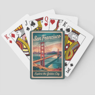 San Francisco Kalifornien Golden Gate Bridge Reise Spielkarten