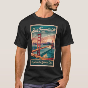 San Francisco Kalifornien Golden Gate Bridge Reise T-Shirt