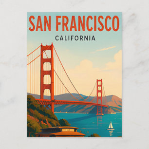 San Francisco Kalifornien Golden Gate Skyline Postkarte