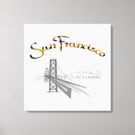 San Francisco, Kalifornien, Grau Gold Leinwanddruck