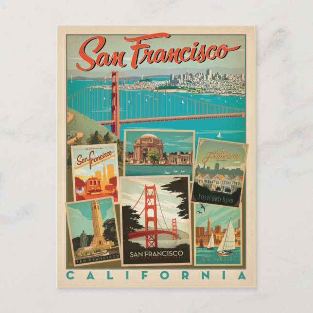 San Francisco, Kalifornien Postkarte (Vorderseite)