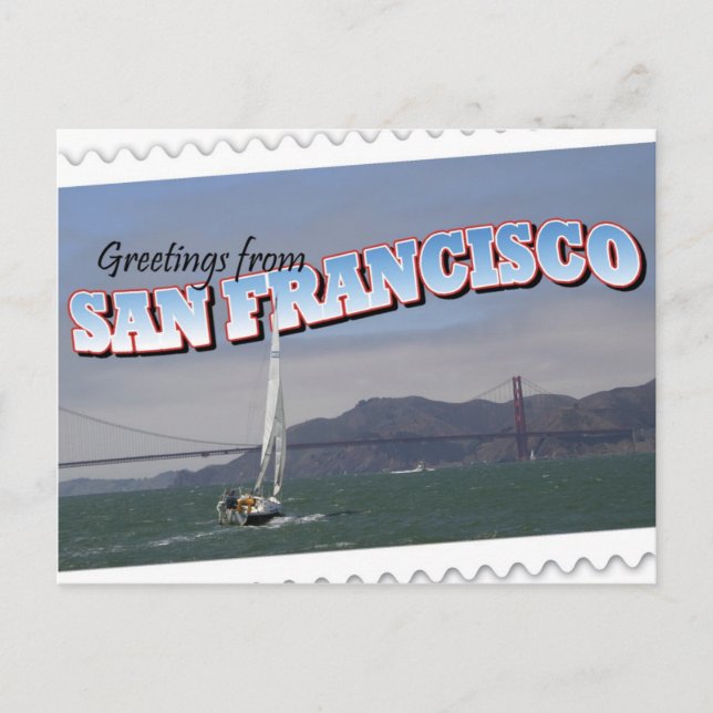 San Francisco, Kalifornien Postkarte (Vorderseite)