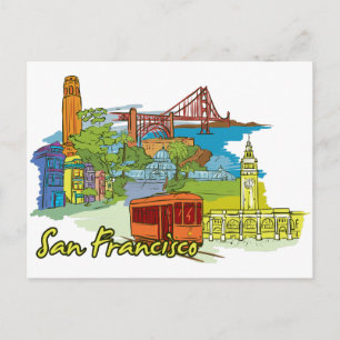 San Francisco, Kalifornien Postkarte