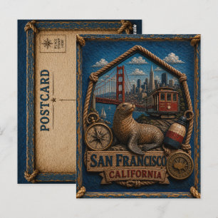 San Francisco Kalifornien Postkarte Vintage Reise