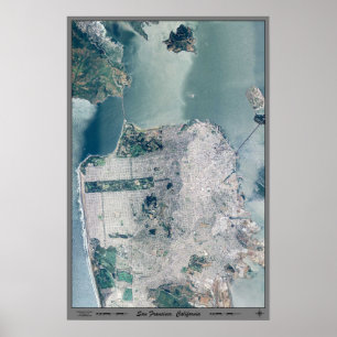 San Francisco, Kalifornien Satellitenplakat Poster