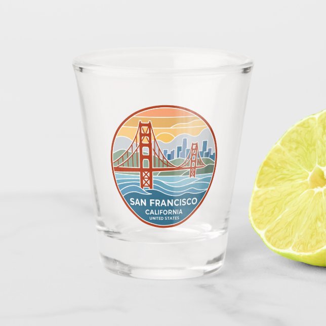 San Francisco Kalifornien Schnapsglas (Vorderseite)
