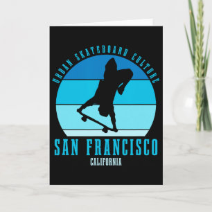San Francisco Kalifornien Skateboarder Urne Skateb Karte