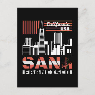 San Francisco Kalifornien Skyline Retro UrbanDesig Postkarte
