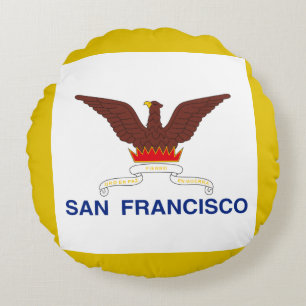 San Francisco (Kalifornien) Stadtflagge Rundes Kissen