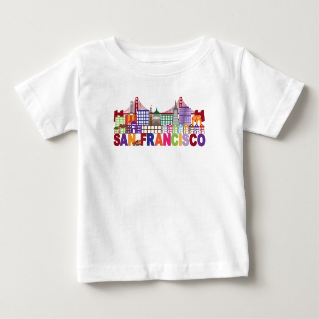 San Francisco, Kalifornien | Typografie Baby T-shirt (Vorderseite)