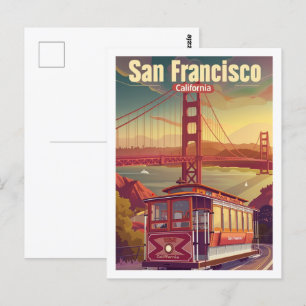 San Francisco Kalifornien USA Vintage Reiseziel Postkarte