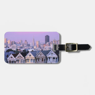 San Francisco, Kalifornien. Viktorianische Sicht Gepäckanhänger