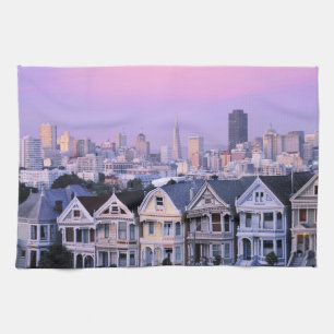 San Francisco, Kalifornien. Viktorianische Sicht Küchentuch