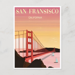 San Francisco Kalifornien Vintage-Urlaub Postkarte