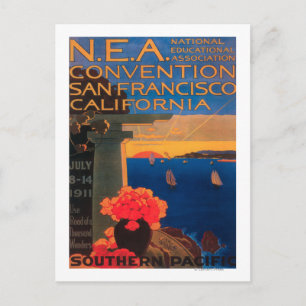 San Francisco, KalifornienN.E.A. Übereinkommen Postkarte