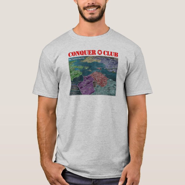 San Francisco Karte T-Shirt (Vorderseite)