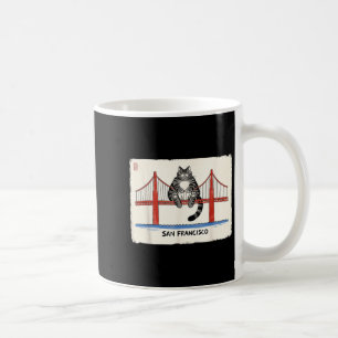 San Francisco Katze Golden Gate Bridge Lustig Kawa Kaffeetasse