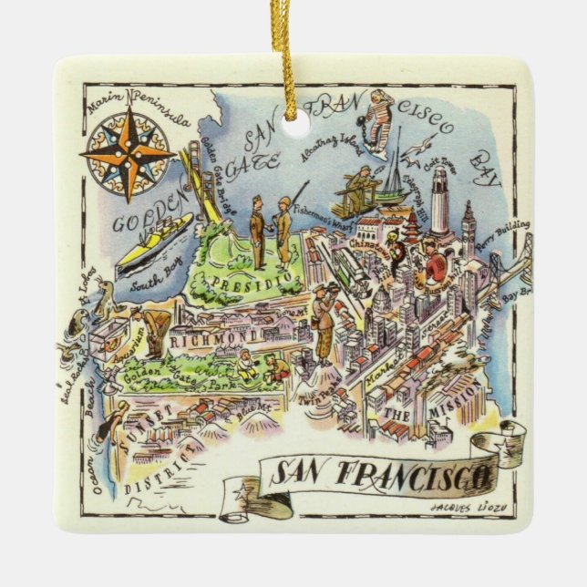 San Francisco Keramik Ornament (Vorderseite)
