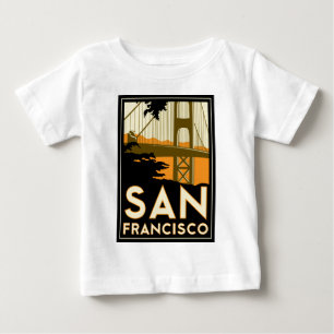 San Francisco Kunst-Deko-Reise-Plakat Baby T-shirt