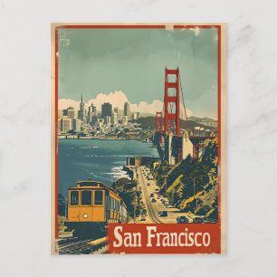 San Francisco: Küstensehnsucht Vintage-Postkarte Postkarte