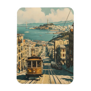 San Francisco: Küstliche Nostalgie Vintage Magnet