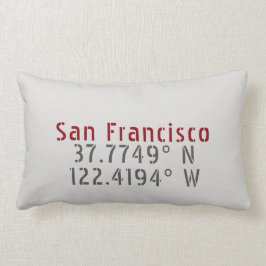 San Francisco Latitude Longitude Throw Kissen