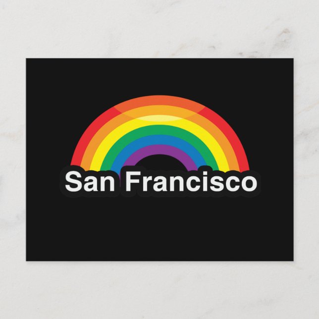 SAN FRANCISCO LGBT PRIDE RAINBOW -.pnng Postkarte (Vorderseite)
