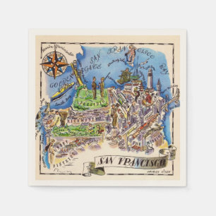 San Francisco Liozu Map Serviette