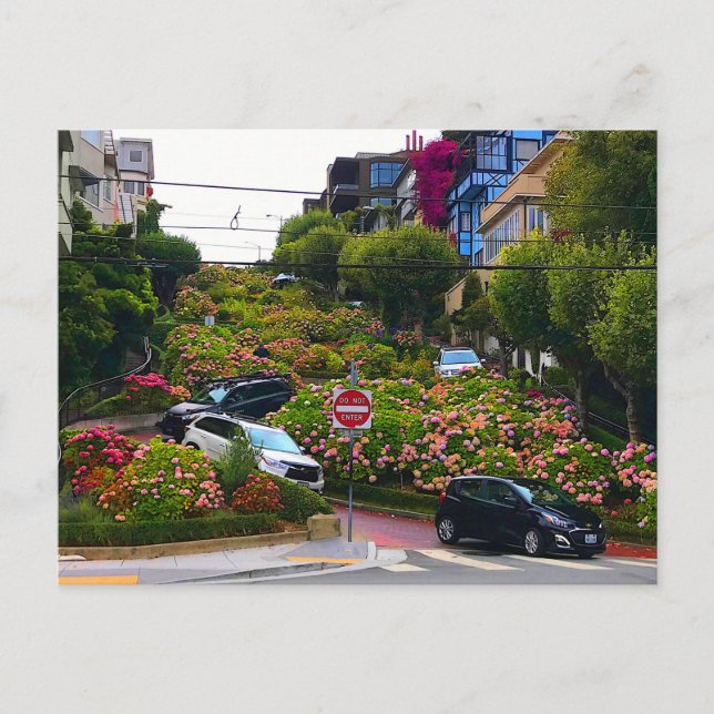 San Francisco Lombard Street #1 Postcard Postkarte (Vorderseite)