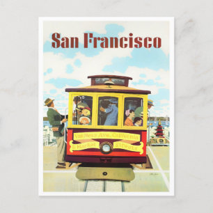 San Francisco Luftseilbahn Vintage Postkarte