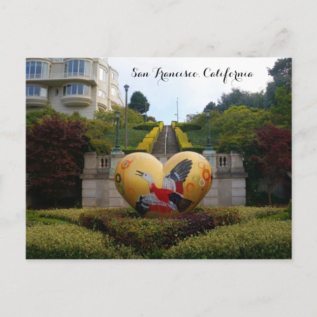 San Francisco Lyon Street Steps #1 Postcard Postkarte (Vorderseite)
