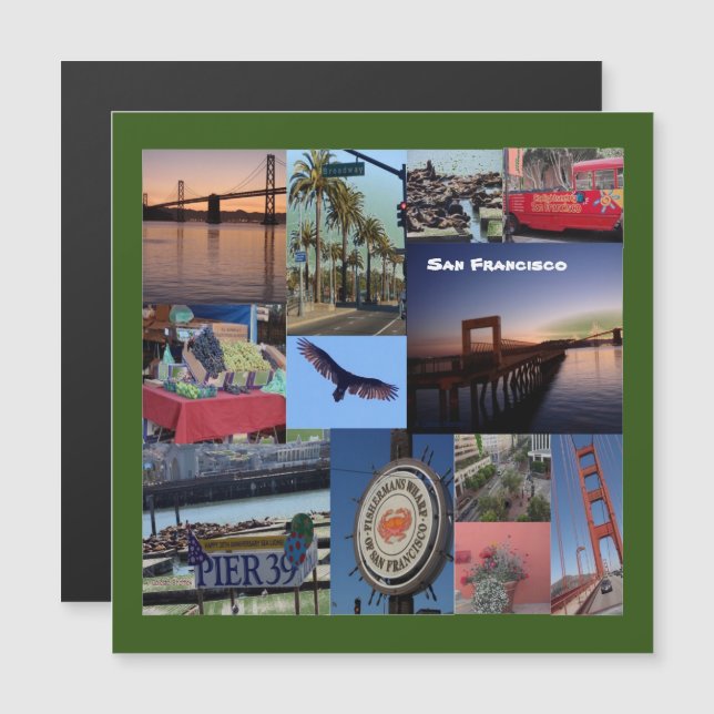 San Francisco Magnetkarte (Vorne/Hinten)