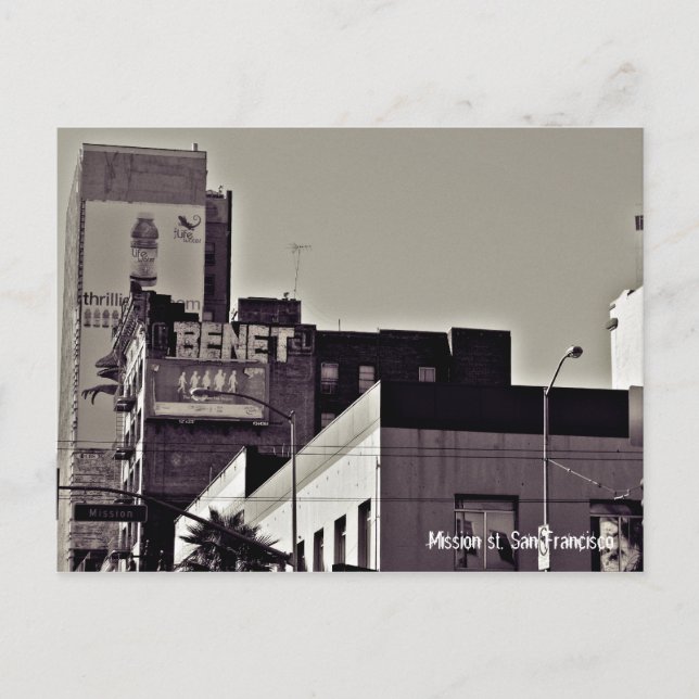 san francisco, mission st postkarte (Vorderseite)