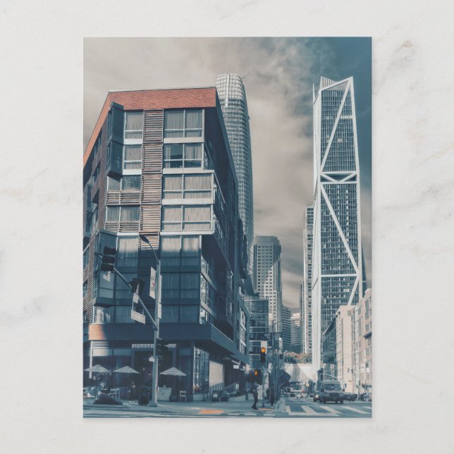 San Francisco Modern Cityscape Postkarte (Vorderseite)