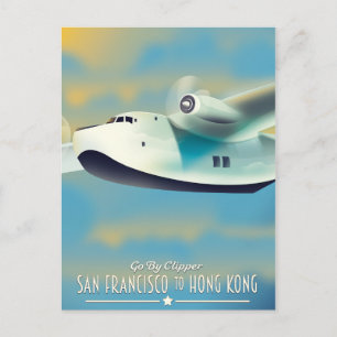 San Francisco nach Hong Kong per Clipper Postkarte