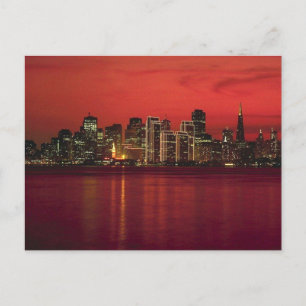 San Francisco Nitetime Skyline Postkarte