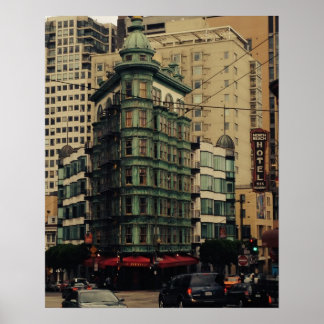 San Francisco North Beach Green Gebäude Poster