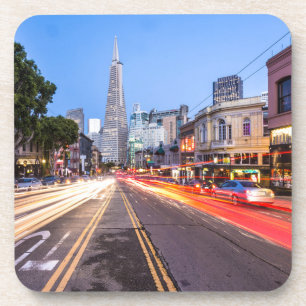San Francisco North Beach Motion Blur Traffic Getränkeuntersetzer