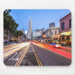 San Francisco North Beach Motion Blur Traffic Mousepad