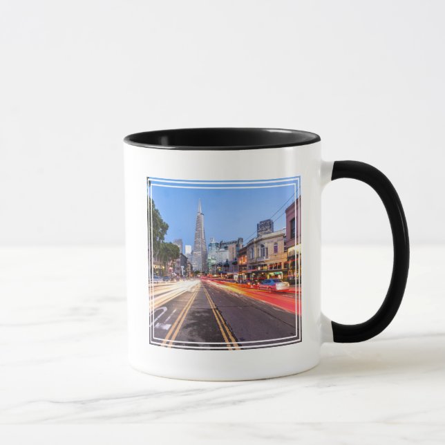 San Francisco North Beach Motion Blur Traffic Tasse (Rechts)